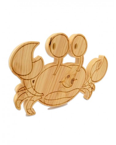 Pour votre enfant, une très jolie figurine de crabe rigolo en bois massif !