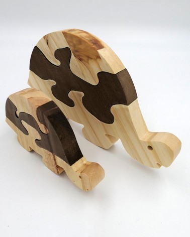puzzle bois : animaux : Puzzle en bois tortue 3 pièces Hetre massif, fait  main