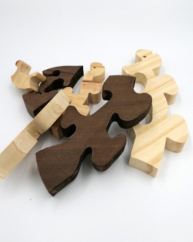 Mon premier casse-tête en bois, deux magnifiques tortues puzzle en bois massif