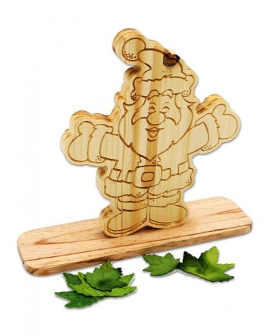 Un grand père Noël en bois, une très belle décoration