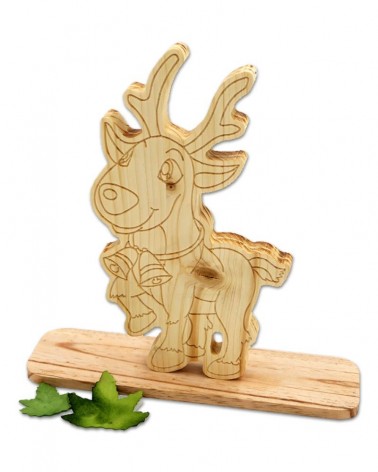 Un renne en bois, un beau cadeau pour un enfant !